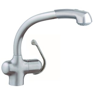 GROHE Ladylux Plus Pull-out Kitchen Faucet, Stainless Steel (#33 759 SD0)