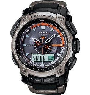 Casio PAW5000-1 Pathfinder Solar Altimeter Blue Dial Watch