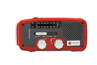 Eton MicroLink FR160 American Red Cross AM/FM/NOAA Weather Radio with Flashlight, Solar Power and Cell Phone Charger (ARCFR160R)