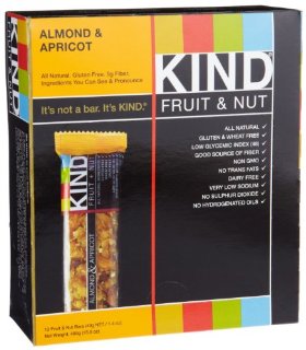 KIND Fruit & Nut, Almond & Apricot, All Natural, Gluten Free Bars (Pack of 12)
