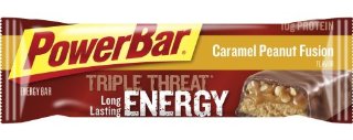 PowerBar Triple Threat Energy Bar, Caramel Peanut Fusion, 55 Gram Bars (Pack of 15)