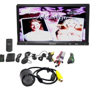 Sony XNV-770BT Bundle with 7" In-Dash DVD Multimedia Navigation Receiver with Night Vision Backup Camera