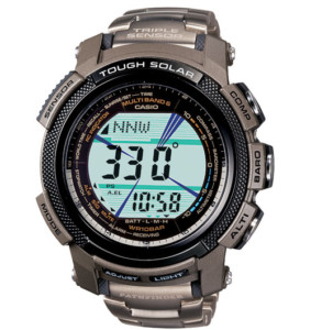 Casio PAW2000T-7 Pathfinder Multi-Function Titanium Bracelet Watch (PAW2000T-7CR)