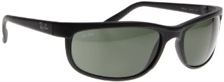 Ray Ban Predator 2 RB 2027 W1847 Sunglasses (Matte Black/Crystal Green, 63mm)