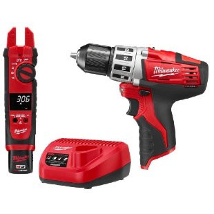Milwaukee 2207-21P M12 Cordless Fork Meter with 2410 Cordless Drill Combo Kit