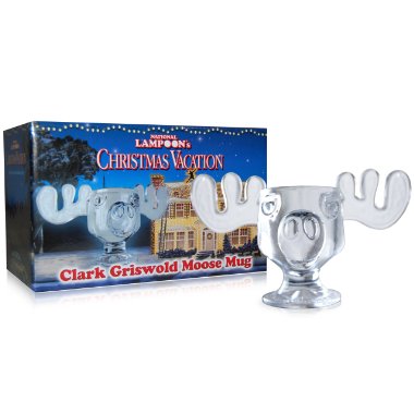 National Lampoons Christmas Vacation Glass Moose 6 Mug Set (Officially Licensed)