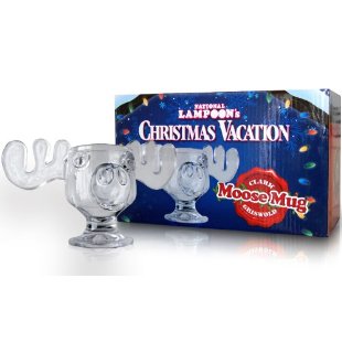 National Lampoons Christmas Vacation Glass Moose Mug - Set of 2 (Officially Licensed)
