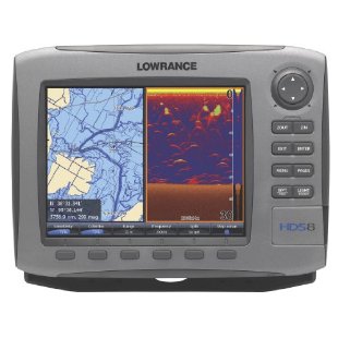 Lowrance HDS8 Fishfinder + GPS Chartplotter with Transducer and Enhanced U.S. Basemap (# 140-09)