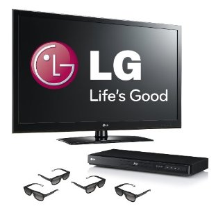 LG 55LW5300 55" 1080p 120Hz Cinema 3D LED-LCD HDTV with 3D Blu-ray Player and Four Pairs of 3D Glasses