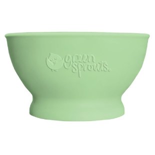 green sprouts 7 Ounce Silicone Bowl, Green