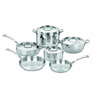 Cuisinart FCT-10 French Classic Tri-Ply Stainless 10-Piece Cookware Set
