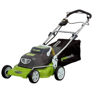 Greenworks 18 Electric  2-in-1 Self Propelled Lawn Mower with Collection Bag (25092)