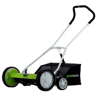 Greenworks 20 Push Reel Lawn Mower with Collection Bag (25072)
