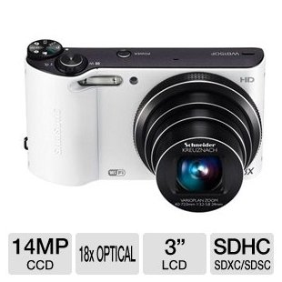 Samsung WB150F Smart Wi-Fi Digital Camera with 18x Zoom (White)