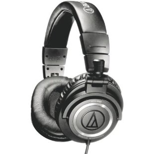 Audio Technica ATHM50 Professional Monitor Headphones with Coiled Cable