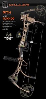 Bear Archery Mauler RTH Compound Bow Package (RLTR APG, RH 29/70)