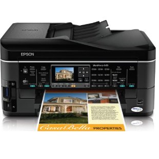 Epson WorkForce 645 Wireless All-in-One Color Inkjet Printer, Copier, Scanner, Fax (C11CB86201)
