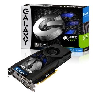 Galaxy GeForce GTX 670  GC Factory Overclocked 2GB GDDR5 PCI Express 3.0 DVI/DVI/HDMI/DP SLI Ready Graphics Card (67NPH6DV5ZVX)