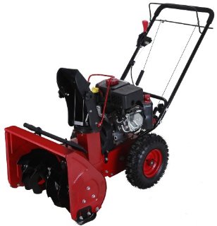 Power Smart DB7659 22" 208cc Compact Gas Powered Two Stage Snow Thrower with Electric Start