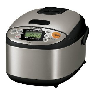 Zojirushi NS-LAC05 XT Micom 3-Cup Rice Cooker and Warmer (Stainless Steel)