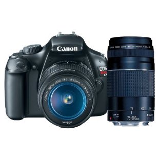 Canon EOS Rebel T3 12.2MP Digital SLR with 18-55mm IS II Lens and EF 75-300mm III Telephoto Zoom Lens