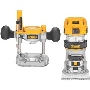 DeWalt DWP611PK Compact Router Combo Kit with Fixed Base and Plunge Base