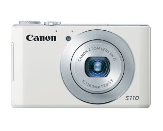 Canon PowerShot S110 12.1MP Digital Camera with 5x IS Zoom (White)