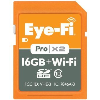 Eye-Fi Pro X2 16GB Wi-Fi SDHC Class 10 Memory Card