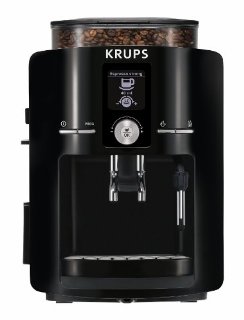 Krups Espresseria EA82 Full Automatic Espresso and Coffee Machine with Built-in Conical Burr Grinder (EA8250)