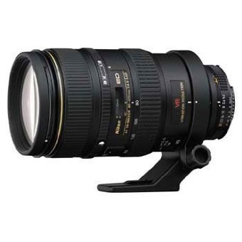 Nikon 80-400mm f/4.5-5.6D ED Autofocus VR Zoom Lens with Case, Hood, Lens Caps