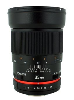 Rokinon 35mm f/1.4 AS UMC Wide Angle Lens for Nikon (RK35MAF-N)