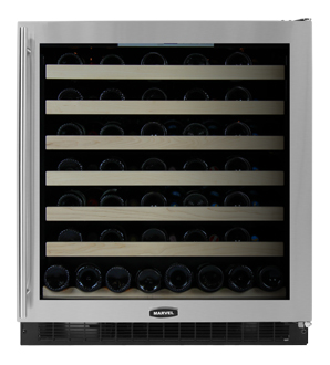Marvel 8SWCE-BS-G-R Chateau 68-Bottle 30" Wine Cellar with Blue LED Display (Stainless Steel Door, Right Hinge)