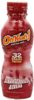 OhYeah! Strawberries & Creme 14oz Ready-To-Drink (12 Pack)