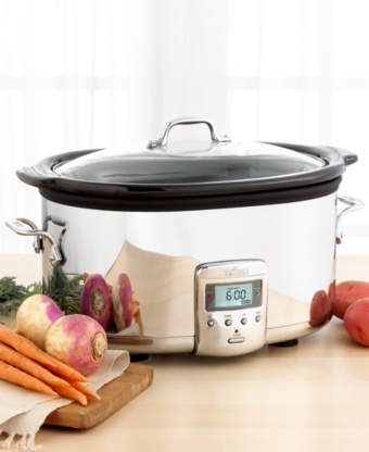 All-Clad Polished Stainless Steel 7-Quart Slow Cooker with Ceramic Insert