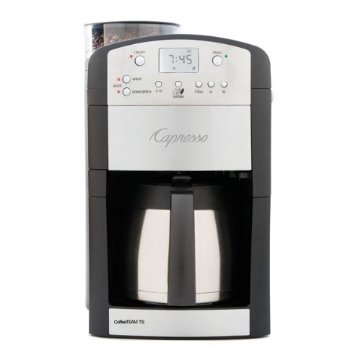 Capresso 465 CoffeeTeam TS 10-Cup Digital Coffee Maker with Conical Burr Grinder and Thermal Carafe