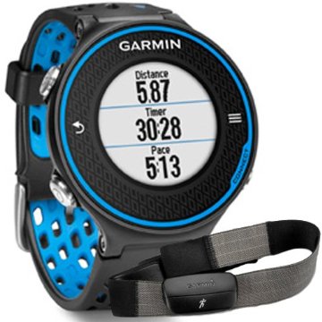 Garmin Forerunner 620 GPS Running Watch Bundle with HRM (Black/Blue)