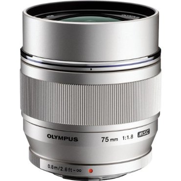 Olympus M.Zuiko Digital ED 75mm f1.8 Lens for Olympus and Panasonic Micro 4/3 Cameras (Silver)