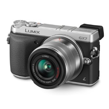 Panasonic Lumix GX7 16MP DSLM Camera with G VARIO 14-42mm II Lens and Tilt-Live Viewfinder