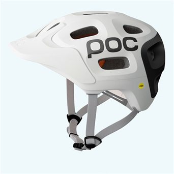 Poc Trabec Race MIPS Helmet (White/Black, M/L)