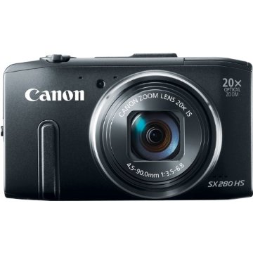 Canon PowerShot SX280 HS 12MP Digital Camera with 20x IS Zoom (Black)
