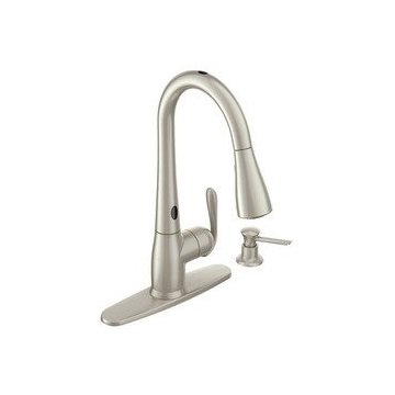 Moen Haysfield 87350ESRS Pulldown Kitchen Faucet with MotionSense (Spot Resistant Stainless)