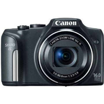 Canon PowerShot SX170 IS 16MP Digital Camera with 16x Zoom and 720p HD Video (Black)