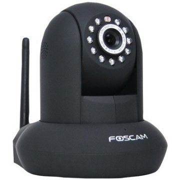 Foscam FI9821W Indoor Pan/Tilt H.264 720p Wireless IP Camera with Wi-Fi (Black)