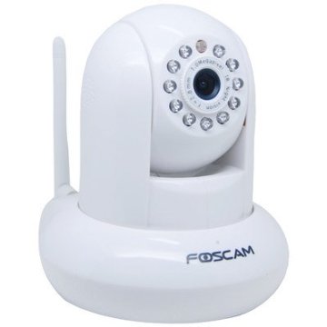Foscam FI9821W Indoor Pan/Tilt H.264 720p Wireless IP Camera (White)