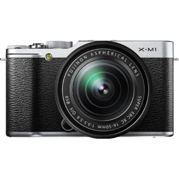 Fujifilm X-M1 16MP Compact System Digital Camera Kit with 16-50mm Lens (Silver)