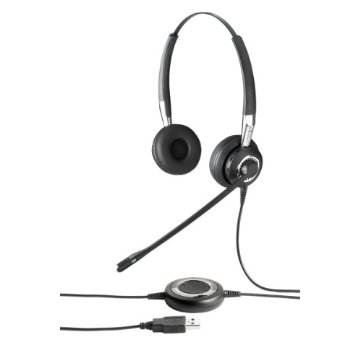 Jabra BIZ 2400 USB MS Duo Lync Optimized Corded Headset for Softphone and Mobile Phone