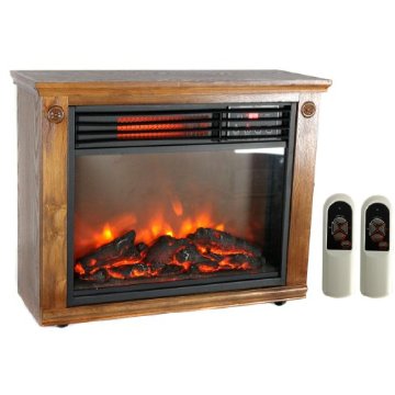 LifeSmart LS-1111HH13 1800 Sq.Ft Infrared Quartz Electric Fireplace