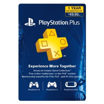 PlayStation Plus 1-Year Membership for PS3/ PS4/ PS Vita [Digital Code]