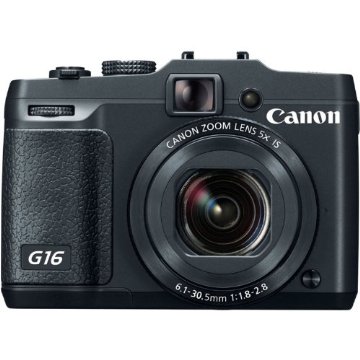 Canon PowerShot G16 12.1MP CMOS Digital Camera with 5x Zoom and 1080p Full-HD Video