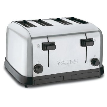 Waring WCT708 4-Slot Commercial NSF Certified Toaster (Brushed Chrome Steel)
